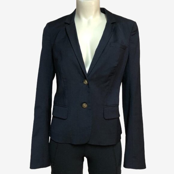 Aritzia Talula Navy Exeter Boyfriend Wool Blend Blazer Size 4 - Picture 2 of 11